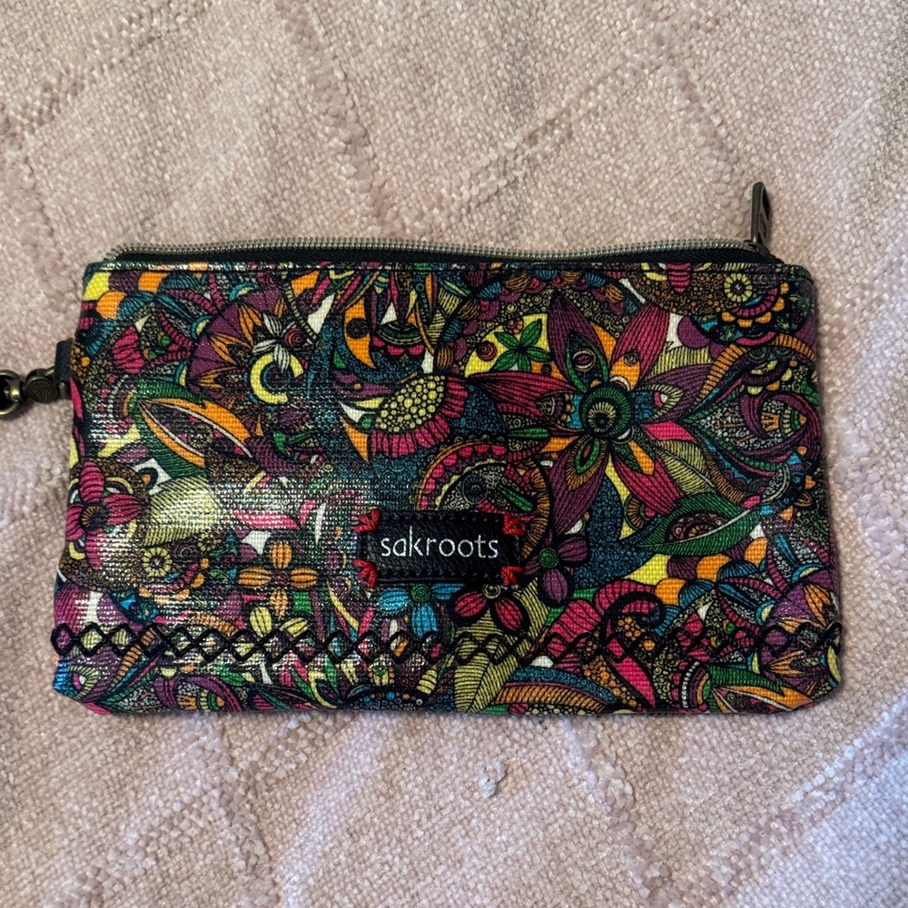 Sakroots Multicolor Floral Wristlet